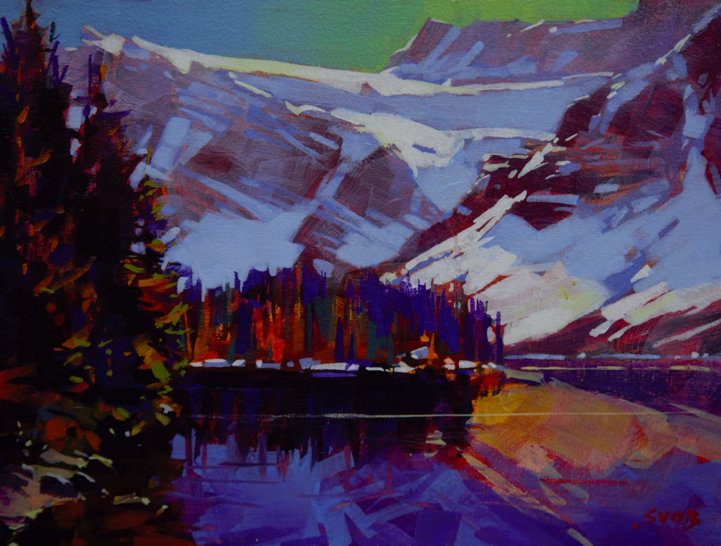 Mike Svob artwork 'BELOW CROWFOOT, BANFF' available at Canada House Gallery - Banff, Alberta