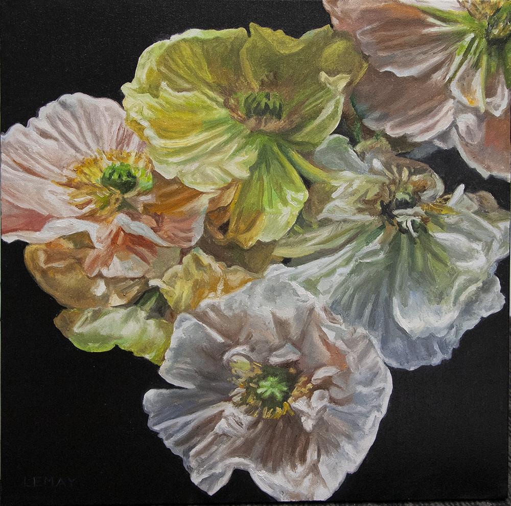 Robert Lemay artwork 'COLIBRI POPPY STUDY' available at Canada House Gallery - Banff, Alberta
